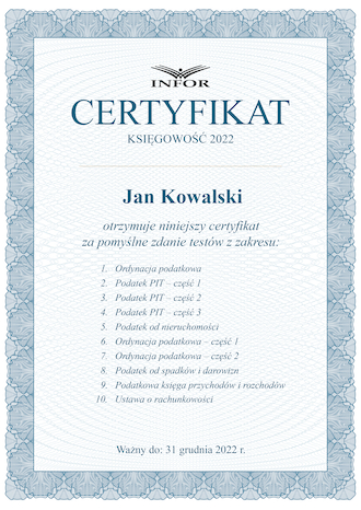 certificate